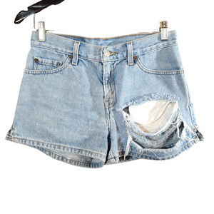 Vintage Levi's Light Blue Distressed Jean Shorts